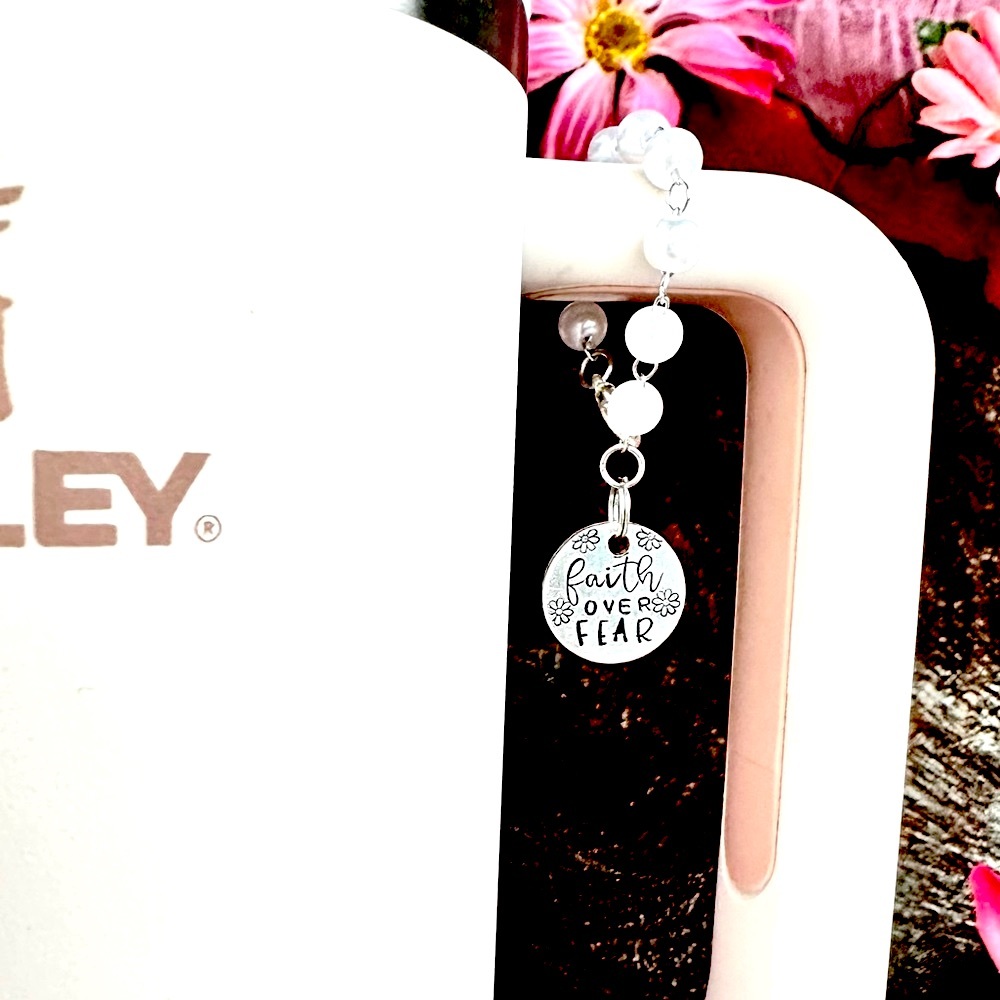 Faith Over FearTumbler Charm Stanley Cup Accessories Stanley Charm Christian
